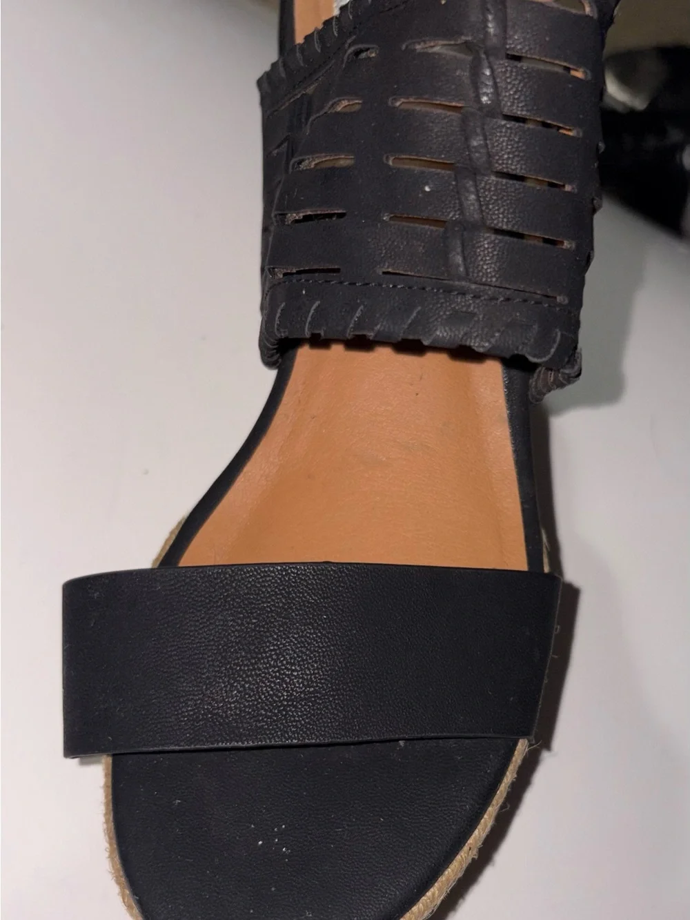 DV by Dolce Vita Women’s Black Braided Platform Wedge Sandals Size 9 Espadrille